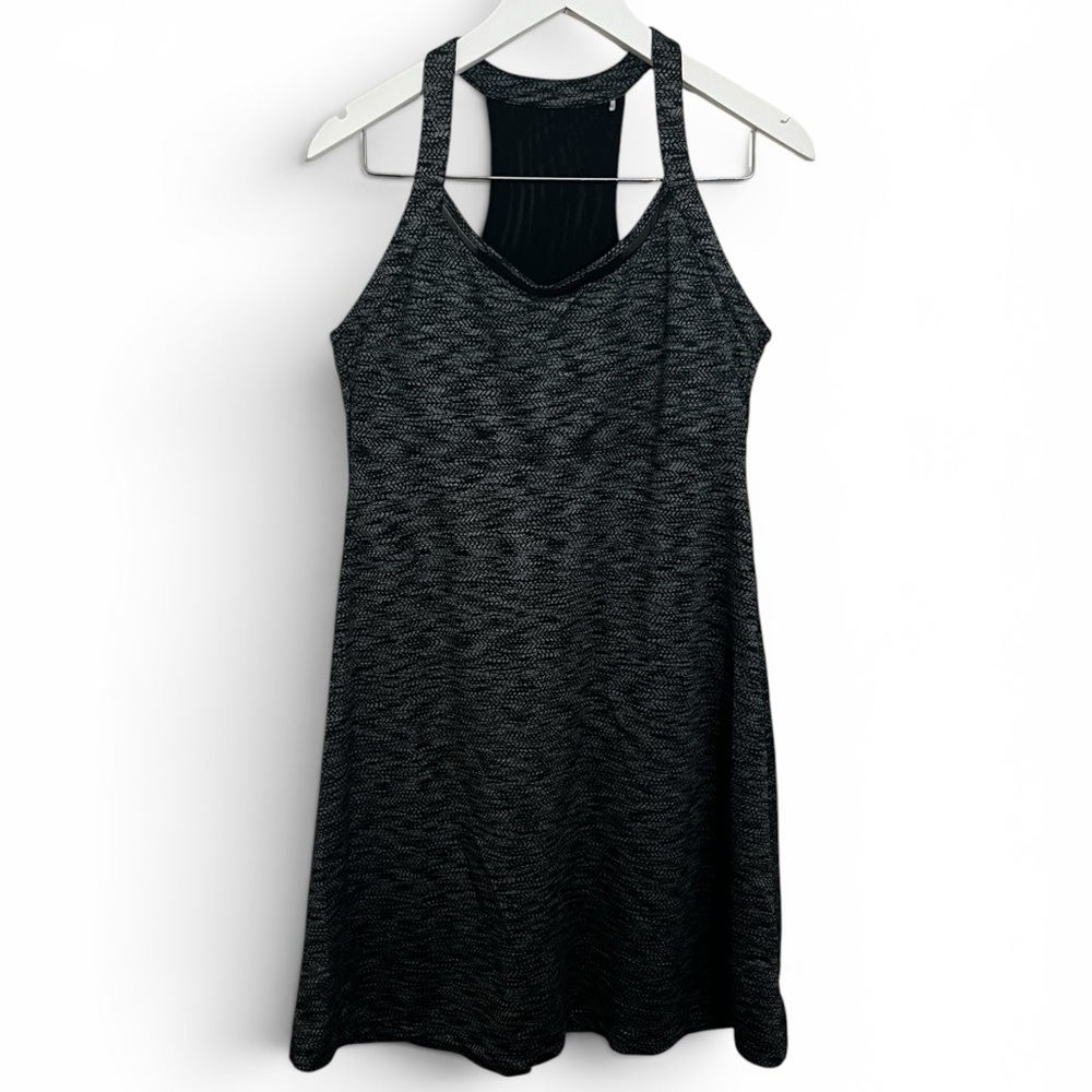 Mondetta Black Heathered Backless Athletic Dress